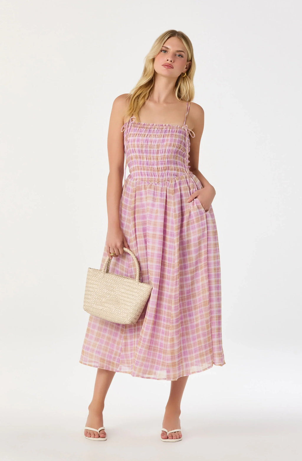 Lahela Smocked Midi Dress