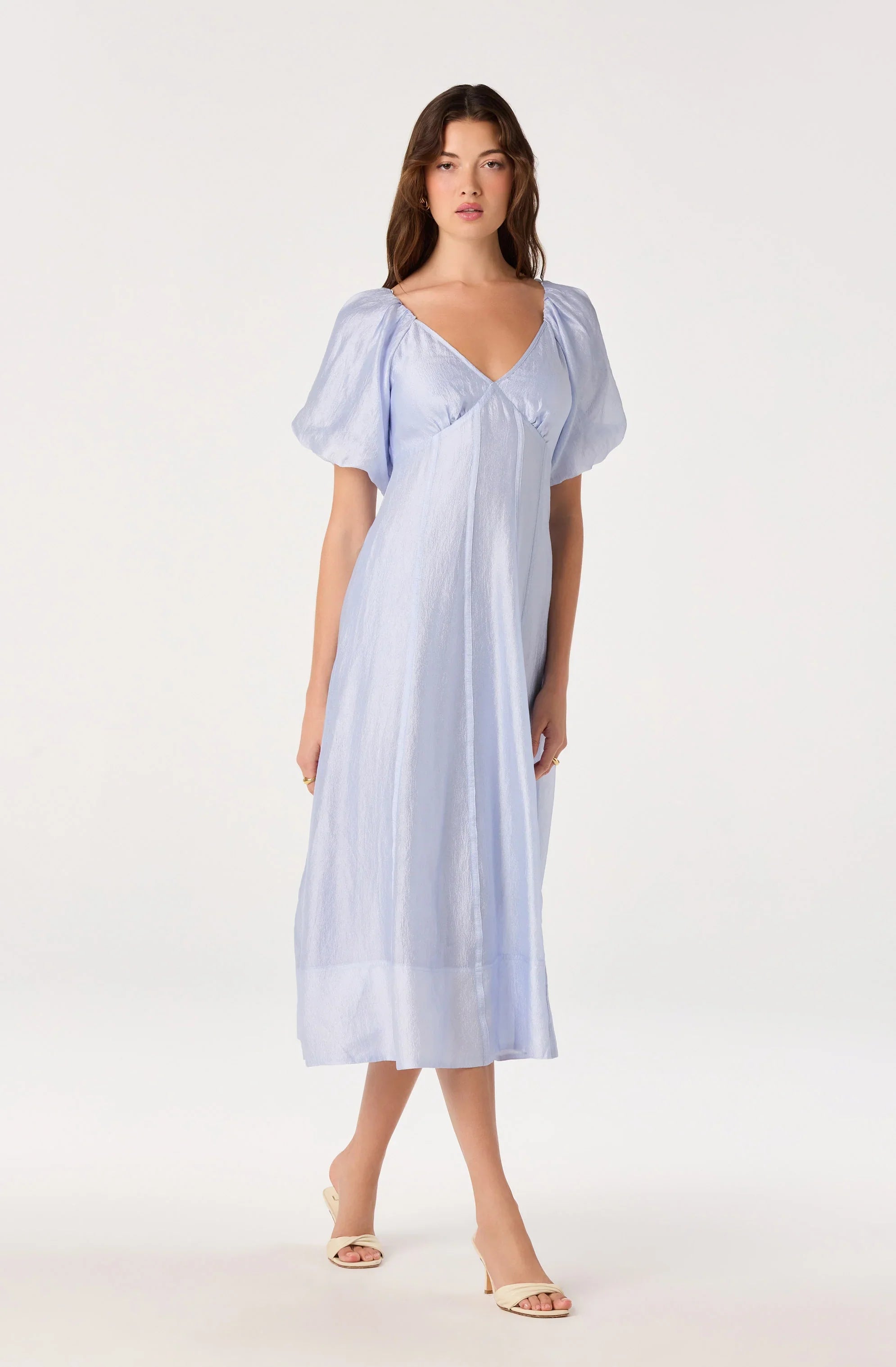 Kathaleya Puff Sleeve Midi Dress