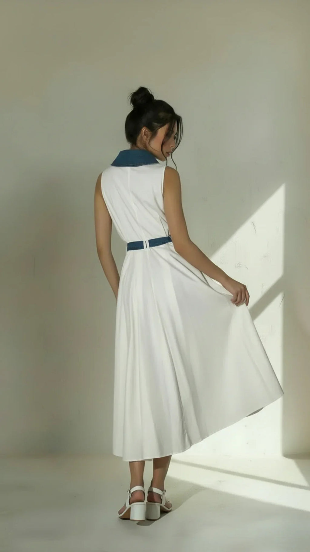 Althea Denim Midi Dress