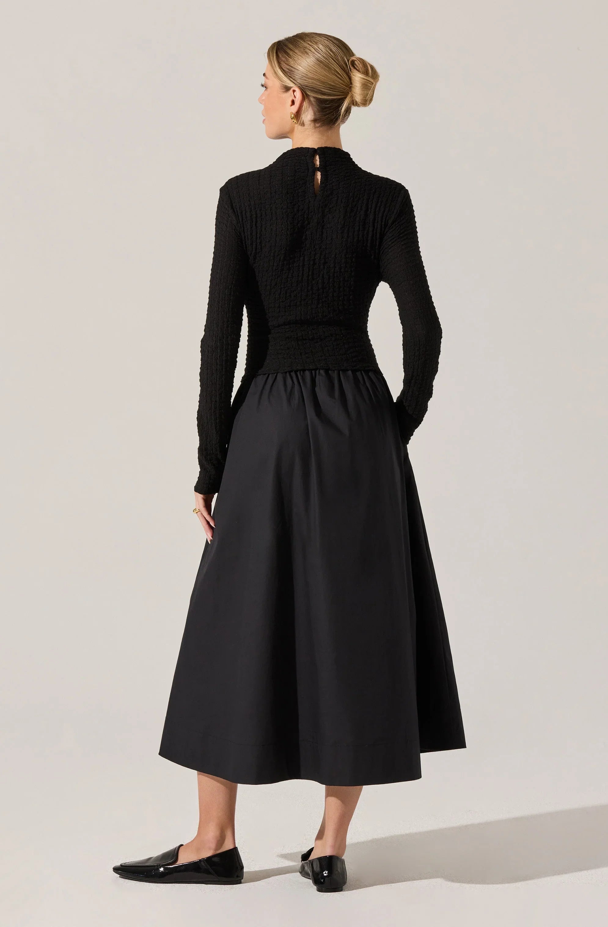 Kearney Mixed Media Midi Dress