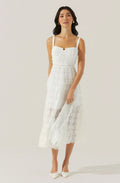 Tenna Floral Lace Bustier Midi Dress