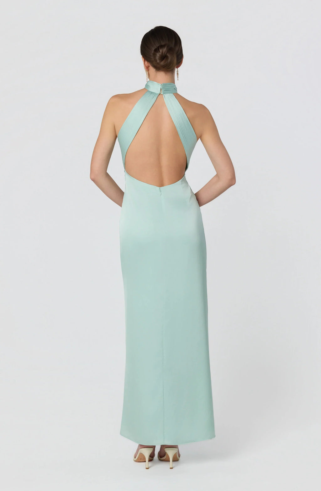 Aspen Twist Front Halter Maxi Dress