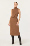 Riana Turtleneck Twist Front Maxi Dress