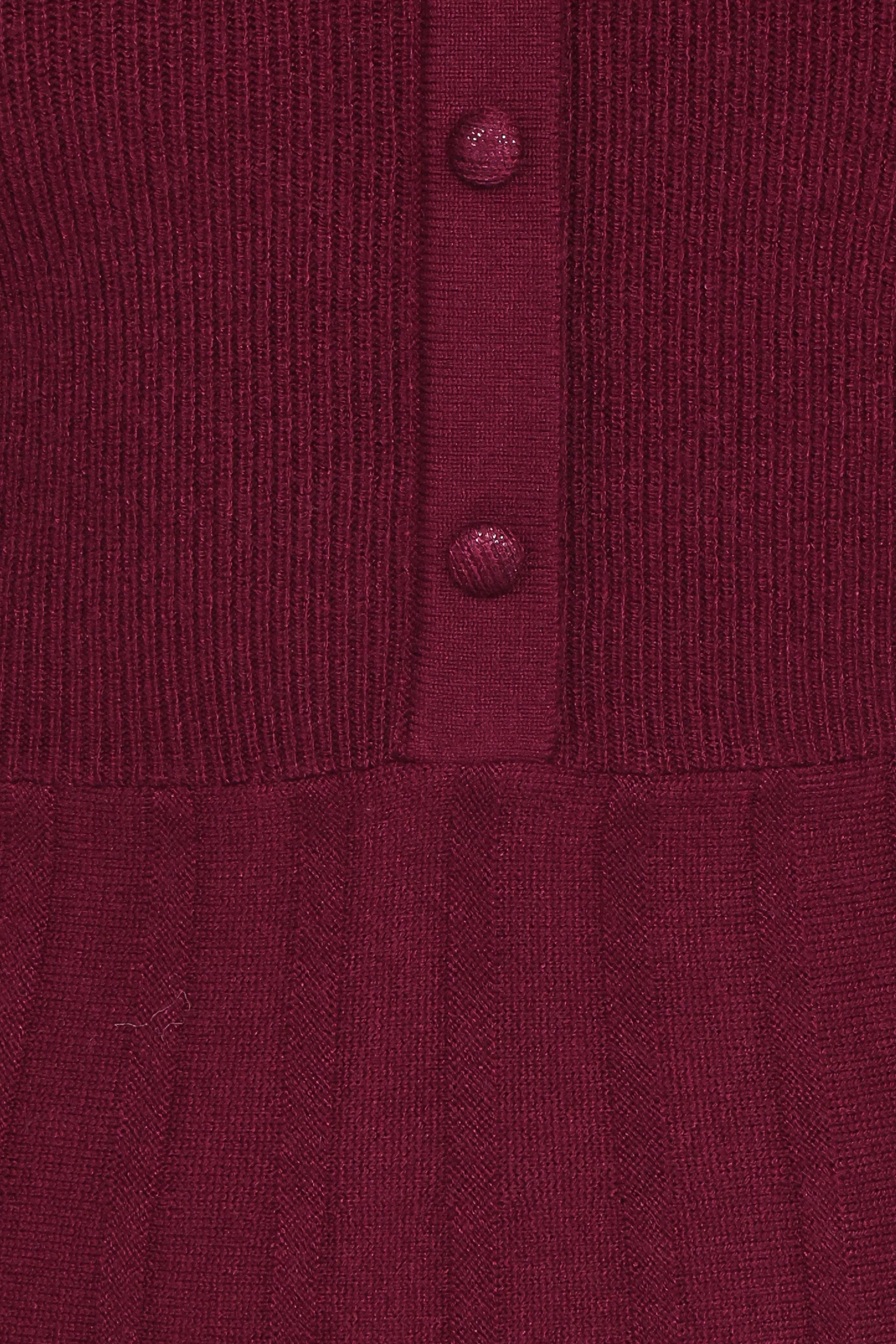 Darlina Long Sleeve Mini Dress - Burgundy