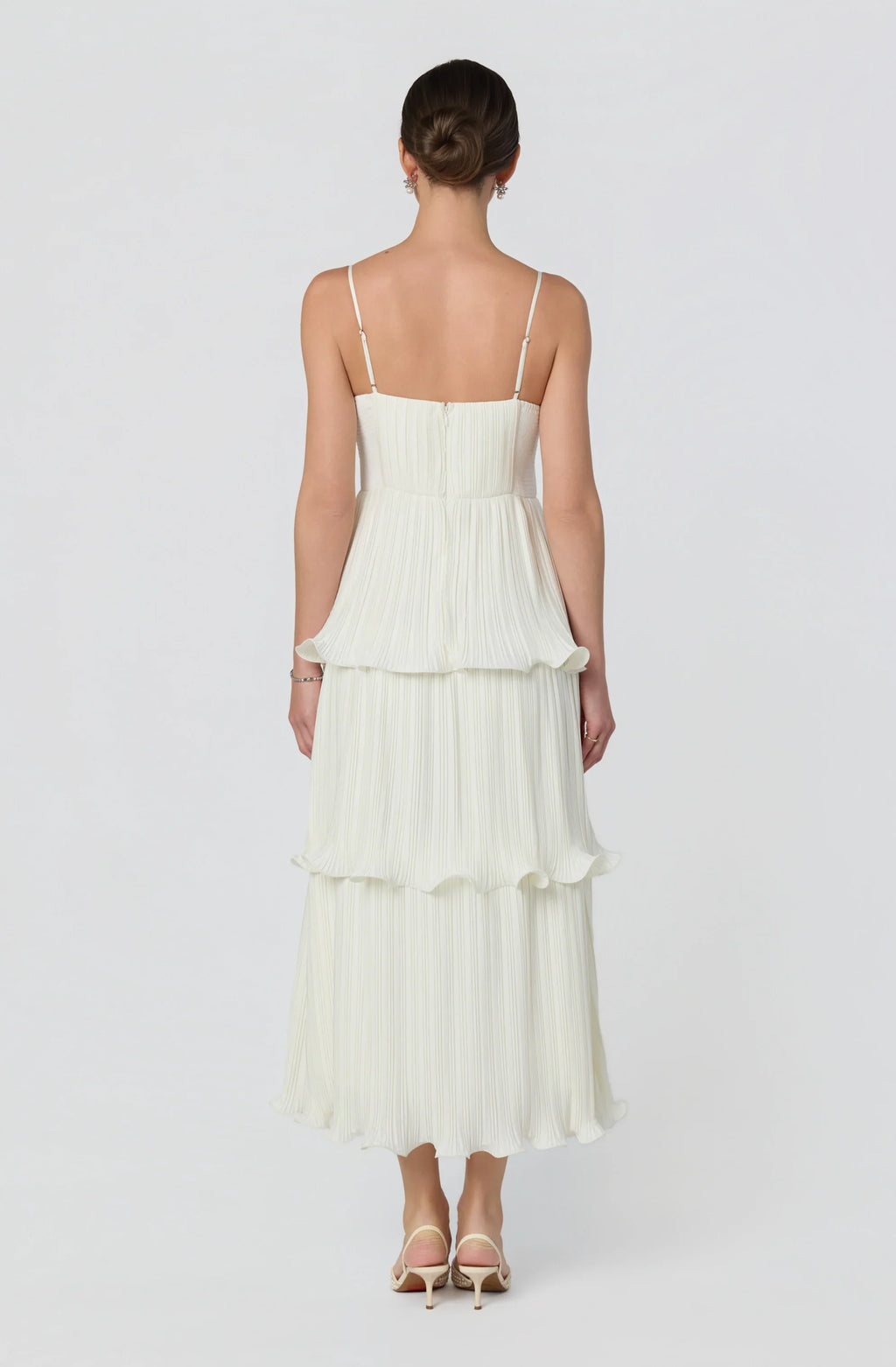 Lupin Pleated Tiered Maxi Dress