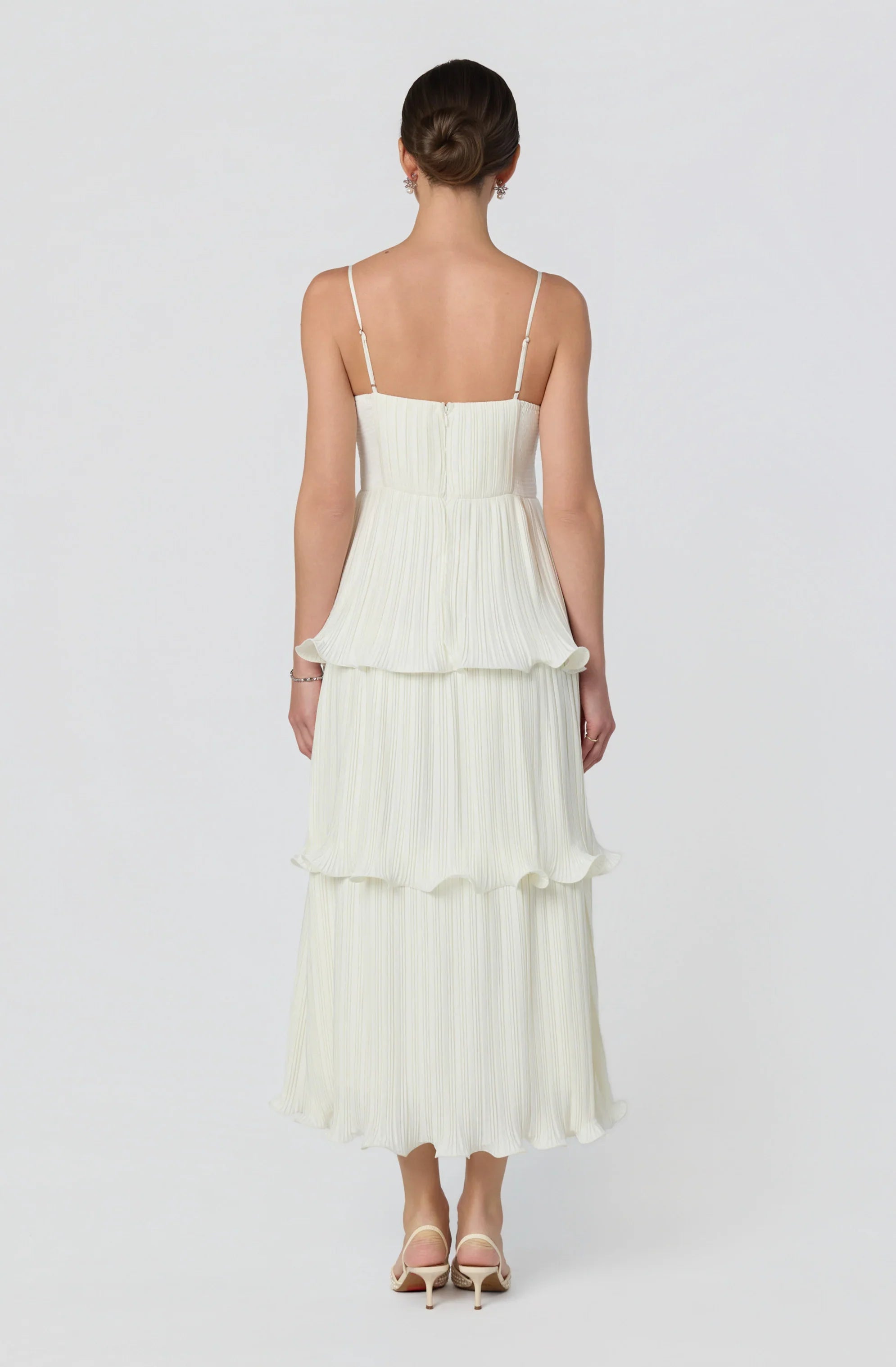 Lupin Pleated Tiered Maxi Dress