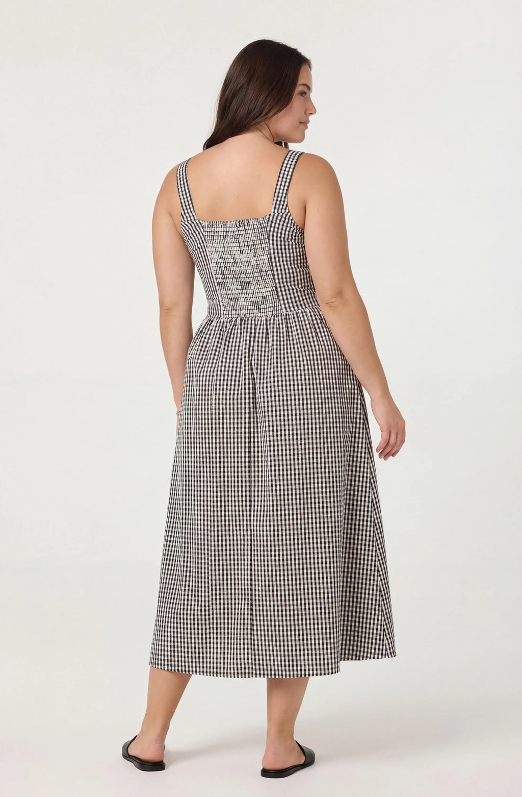 Temperance Gingham Check Maxi Dress