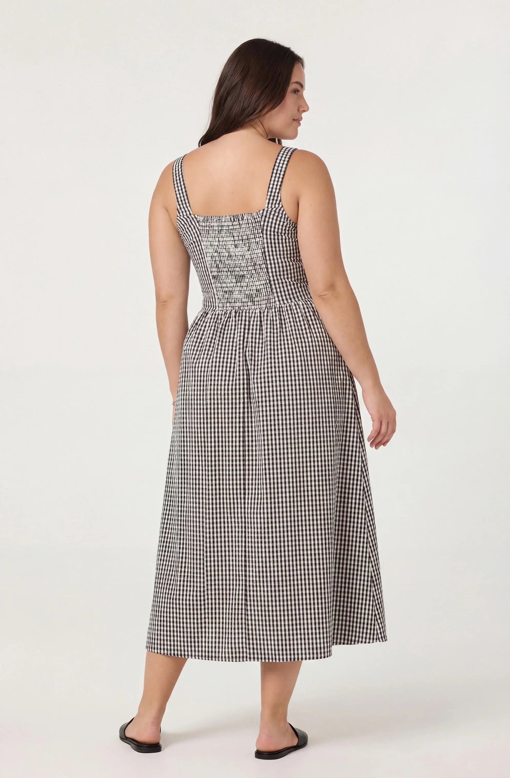Temperance Gingham Check Maxi Dress